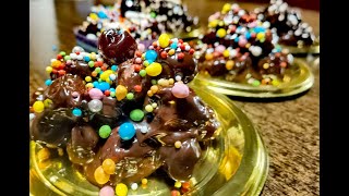 STRUFFOLI NAPOLETANI AL CIOCCOLATO struffoli pignolata o cicerchiata con videoricetteinsieme [upl. by Cochard]