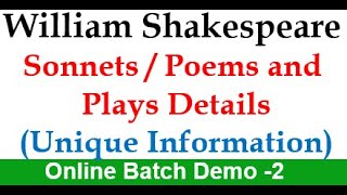 William Shakespeares Sonnet 154 Poems amp Plays Details Class Day  2 II Unique Information [upl. by Moon]