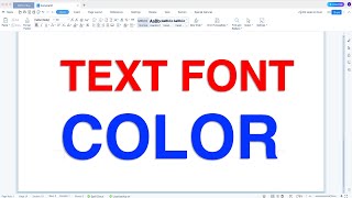 How To Change Font Text Color In Wps Office [upl. by Aneehsar]