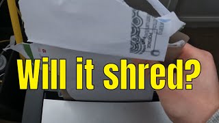 Shredding different thicknesses  REXEL Cross Cut Momentum X406 Shredder 2104569AU Review [upl. by Ainafetse]