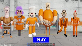 BARRY PRISONERS PRISON RUN Obby  All Mophs Unlocked Prisoners Barry Mr Funny Papa Pizza [upl. by Aldin]