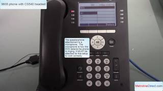 Avaya 9608 with CS540 headset  How to install [upl. by Millar]