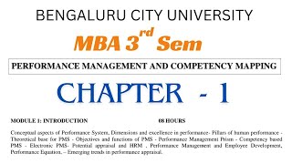 Performance Management and Competency Mapping  MBA 3rd sem Chapter1 [upl. by Olivero]