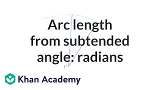 Finding arc length from radian angle measure  Trigonometry  Khan Academy [upl. by Goodwin]