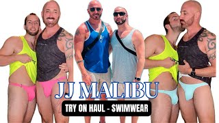 JJ MALIBU TRY ON HAUL  MENS SWIMWEAR [upl. by Soph]