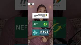 IMPS vs NEFT vs RTGS Difference  Which is Best finance bank [upl. by Akamahs]