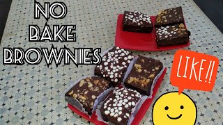 NO BAKE BROWNIES  FUDGY BROWNIES RECIPE [upl. by Htbazile]