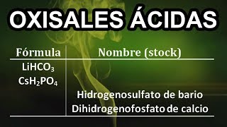 OXISALES ÁCIDAS  Formulación Inorgánica  IUPAC 2005 [upl. by Aivata]