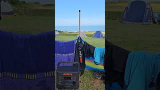 still loving the Jackery 2000 Pro at Croyde Bay campervan camping jackery [upl. by Doane]