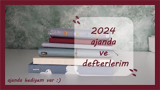 2024 YILINDA KULLANACAĞIM AJANDA VE DEFTERLER  ajanda hediye ediyorum ✨ [upl. by Diskin]