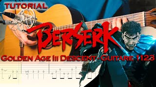 Berserk Golden Age III Descent OST 17  Guitare 1123 Cover  Tab [upl. by Gerdeen]