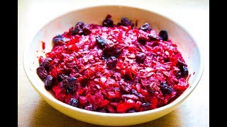 Einfacher Rote Bete Salat mit Cranberrys und Karotten  Vegan amp Gesund  Olga Kocht [upl. by Irpak610]