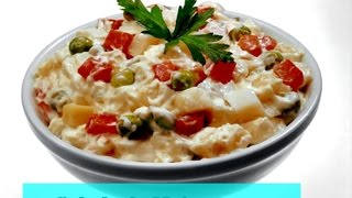 Salada de Maionese Com Creme de Leite [upl. by Uriiah960]