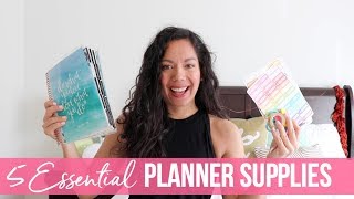 5 Essential Planner Supplies  Best Supplies for Your Erin Condren LifePlanner [upl. by Arri]