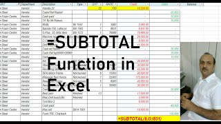 How To Use The Subtotal Feature And Subtotal Function In Excel [upl. by Ellerahs525]