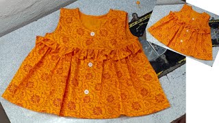 Newborn  6 Months Old Cute Baby Girls Dress Cutting and Stitching New Design Baby Frock Cutting [upl. by Spring]