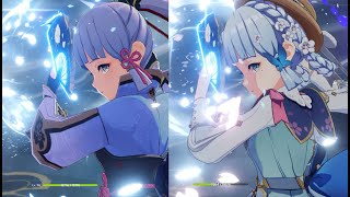 Ayaka NEW Skin vs Classic Outfit Side by side  Genshin Impact [upl. by Bale]