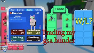 Trading my GSA Hunder in Loomian Legacy WL  ROBLOX [upl. by Aehr]