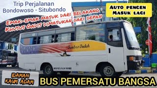 Trip Perjalanan MEDIUM BUS JEMBER INDAH  Angkutan Pedesaan Kesukaan Wanita 😀 AUTO KERNET GENIT 😂 [upl. by Ahsilaf]