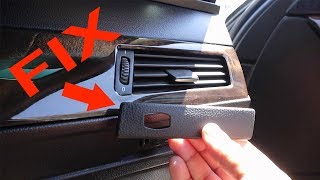 BMW E60 broken cup holder  repair replacement 5 series [upl. by Eetnahc]