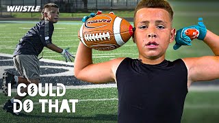 9YearOld BEAST Baby Gronk DOMINATES NFL Drills 🔥 [upl. by Nylg]