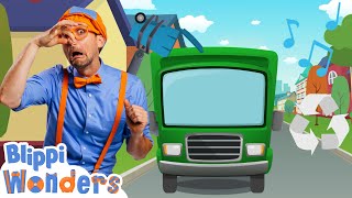 Blippis Garbage Truck Song  Blippi Wonders Educational Videos for Kids [upl. by Yeltsew]