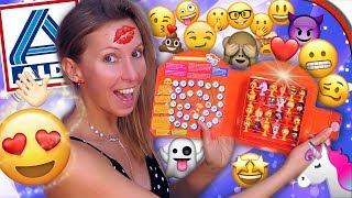 ALDI Emojis STIKEEZ 2019  Emoji Handy App 🤩 ALLE Figuren 🤪 Sammelfiguren Unboxing deutsch [upl. by Ocinemod]