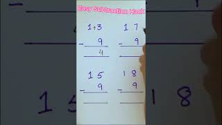 Simplest Subtraction Hack maths mathshack basicmath [upl. by Jeromy754]