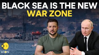 Ukrainian drone disables Russian warship near Russias Novorossiysk port  Ukraine War LIVE  WION [upl. by Autum]