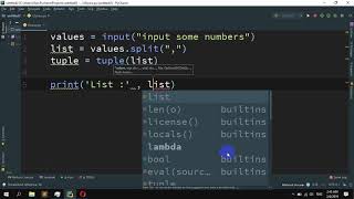 How to create a list and tuple with comma separated numbers in Python [upl. by Aland]