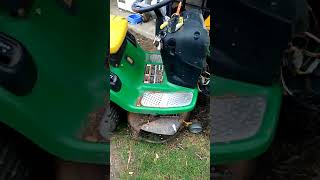 review John deere LA105 42 inch cutting deck [upl. by Ahsieki]