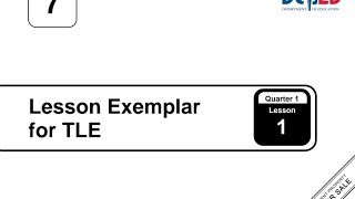 Lesson Exemplar for TLE with worksheet Q1W1 [upl. by Berliner524]