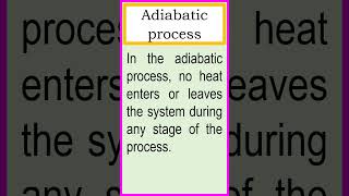 Explanation of the adiabatic process chemistry [upl. by Arhat558]