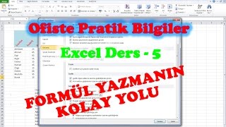 Excelde Formül Yazmanın Kolay Yolu [upl. by Rehpotsirc7]