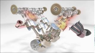 Engine V6 Mechanical Animation [upl. by Rauscher347]