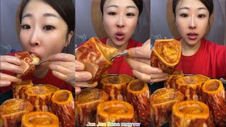 asmr mukbang spicy bone marrow  牛骨髓  牛肉の骨髄  쇠고기 골수  TỦY XƯƠNG BÒ  eatting  Médula ósea 842 [upl. by Gennifer709]