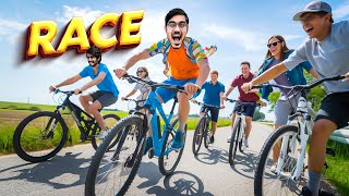 सबसे खतरनाक साइकिल रेस कौन जीतेगा  EXTREME BICYCLE RACE CHALLENGE  Who Will Win [upl. by Hopper]