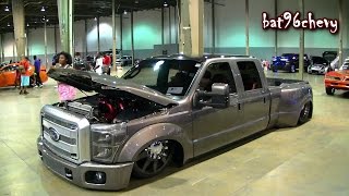 CUSTOM BAGGED 05 Ford F350 Dually Truck on 28quot American Force Dually Wheels  HD [upl. by Hollinger]