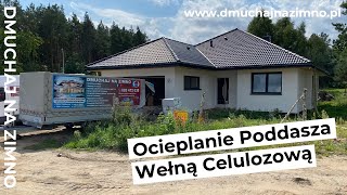 Ocieplanie celulozą poddasza na wiązarach dmuchajnazimno3191 [upl. by Iteerp]