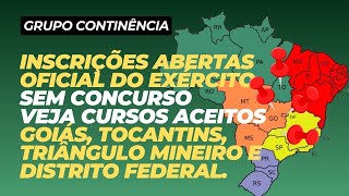 Inscrições abertas militar sem concurso para Goiás Tocantins Triângulo Mineiro e Distrito Federal [upl. by Andris]