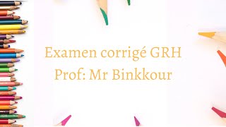 Correction QCM GRH Mr Binkkour [upl. by Hooge993]