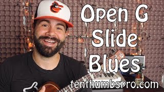 Open G Slide Blues  Alternate Tuning Ukulele Tutorial [upl. by Giustina]