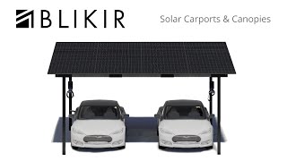 Residential Solar Carports amp Canopies  BLIKIR [upl. by Goldsworthy]