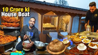 10 करोड़ की House Boat पे Indian Street Food 😍 Vegetarian Kashmiri Wazwan Srinagar famous Le Delice [upl. by Ramah961]