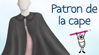 Patron de cape  Tuto patron couture gratuit  Eng sub HD [upl. by Nicolle198]