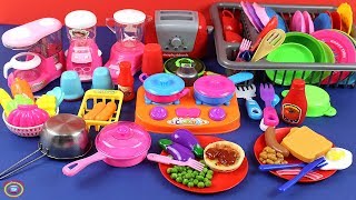 Pretend Cooking With Toy Kitchen amp Cooking Toys [upl. by Enela]