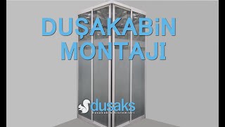 Duşakabin Montajı  Bella Seri Kare Duşakabin  dusakscom [upl. by Enelez]