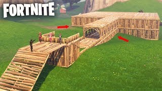 CONSTRUIMOS el LABERINTO MÁS GRANDE de FORTNITE Patio de Juegos Minijuegos en Fortnite 🔥 [upl. by Twum371]