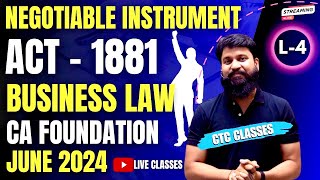 L 4 I Negotiable Instrument Act 1881 CA Foundation I Classification of Negotiable Instrument CA [upl. by Anomor925]