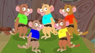 Five Little Monkeys  Nursery Rhyme with Lyrics [upl. by Nairadal573]